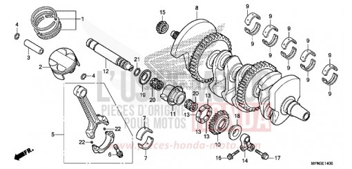 VILEBREQUIN/PISTON CB1000RE de 2014